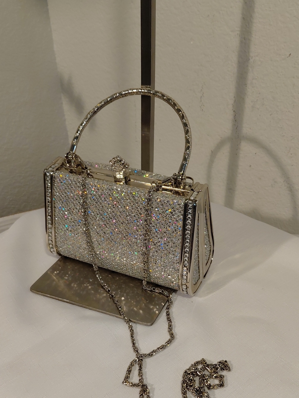 Sparkling Sanremo Silver Evening Bag